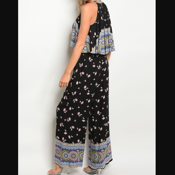 GIGI Two Piece Set Wide Leg Pants & Swing Crop Top Floral Print Sizes S & L NWT - Picture 2 of 12